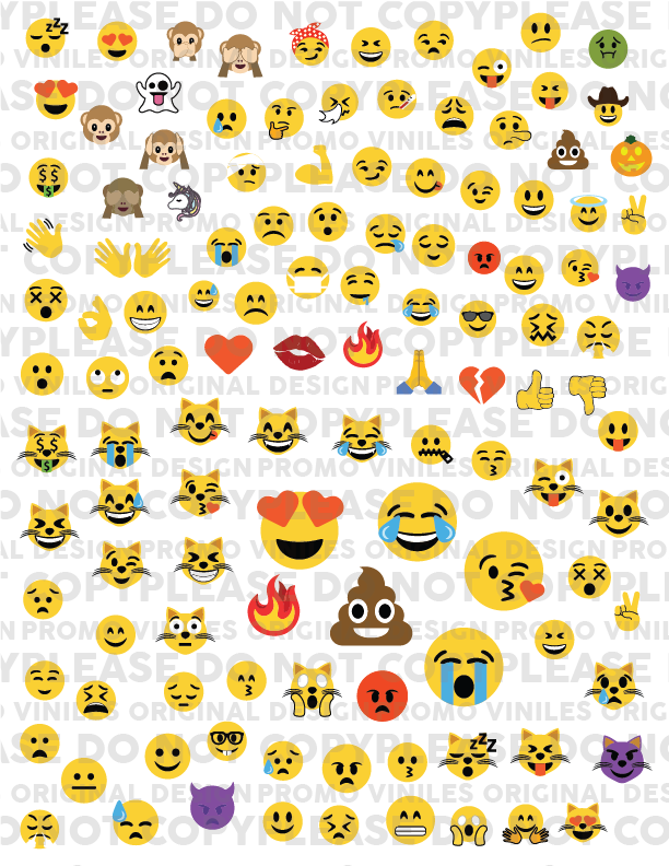 UV DTF 3D Sticker Sheets | Emojis | 8.5x11