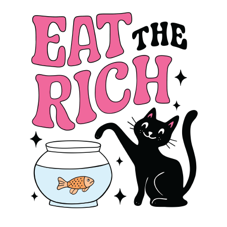 UV DTF Mini Stickers | Eat the Rich | 3"