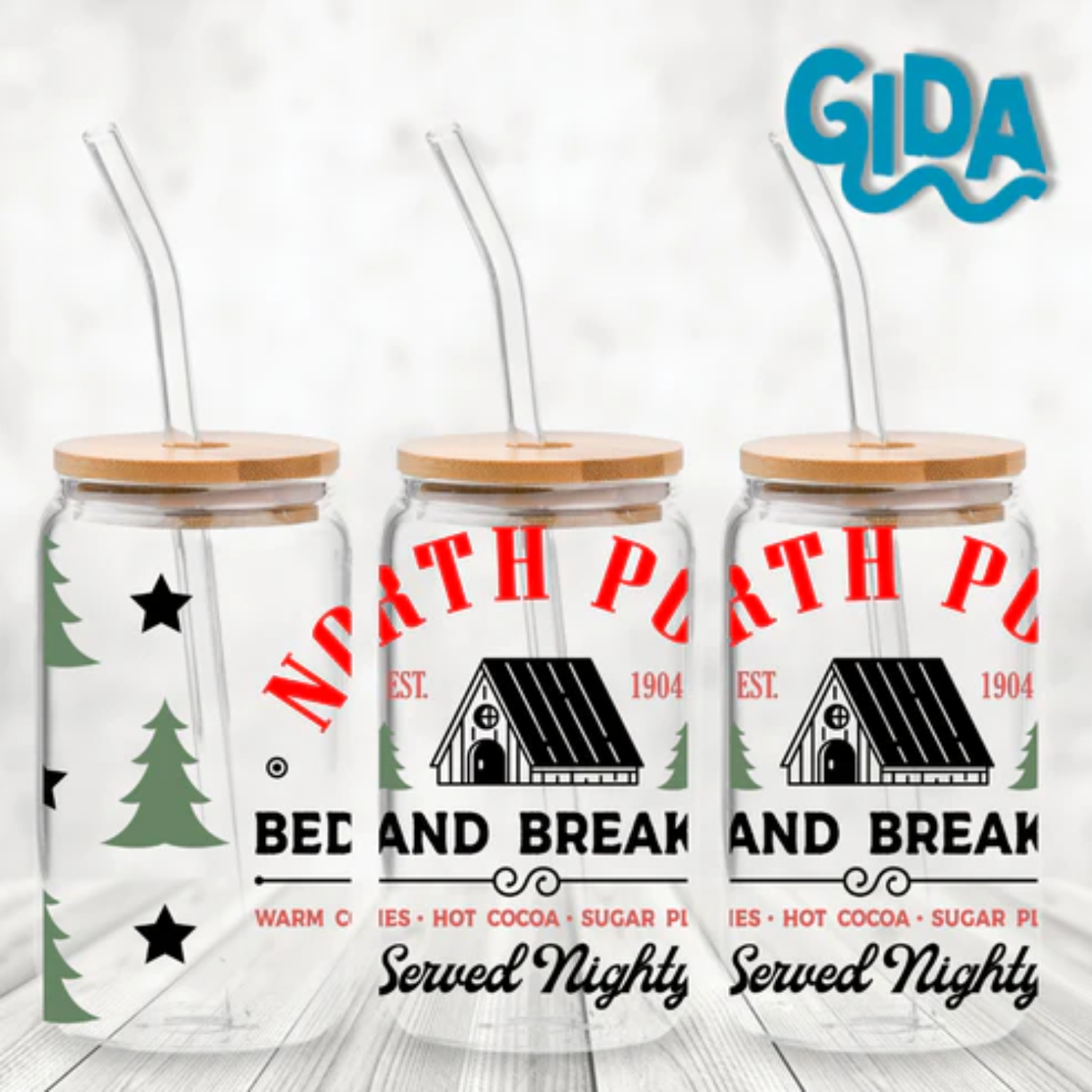 UV DTF Wrap |  North Pole Est. 1904 Christmas | 9.5 x 4.33"