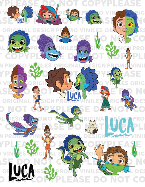 UV DTF 3D Sticker Sheets | Luca Under | 8.5x11