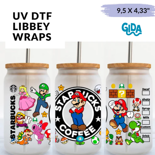 UV DTF Wrap |  Mi Mario | 9.5 x 4.33"