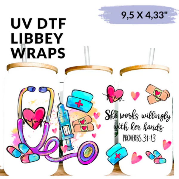 UV DTF Wrap | Nurses | 9.5 x 4.33"