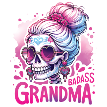 UV DTF Mini Stickers | Bad Grandma | 3"