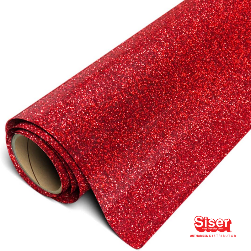 Siser Glitter® Vinil Textil Térmico | Rojo | Red