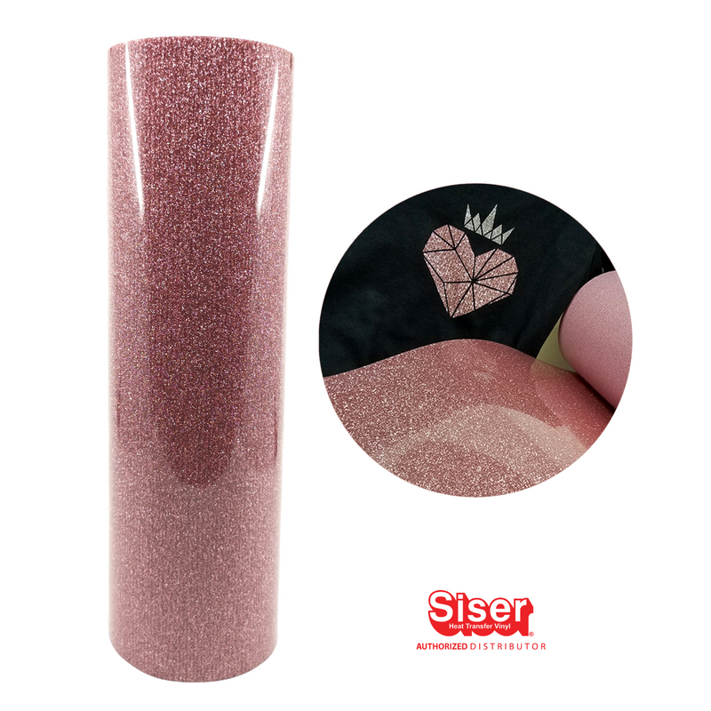 Siser Glitter® Vinil Textil Térmico | Rosa Vieja | Rose Gold
