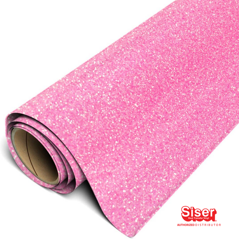 Siser Glitter® Vinil Textil Térmico | Rosado Neón | Neon Pink