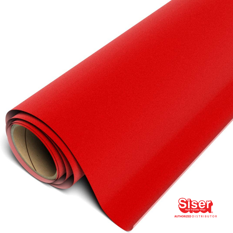 Siser StripFlock Pro® Vinil Textil Térmico | Rojo Brillante | Bright Red | Ancho 12"