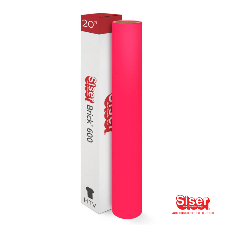 Siser Brick® 600 Vinil Textil Térmico | Rosa Fluoresente | Fluorescent Pink