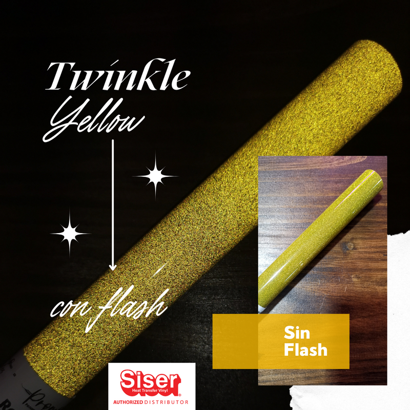 Siser Twinkle™ Vinil Textil Térmico | Yellow Gold 12"