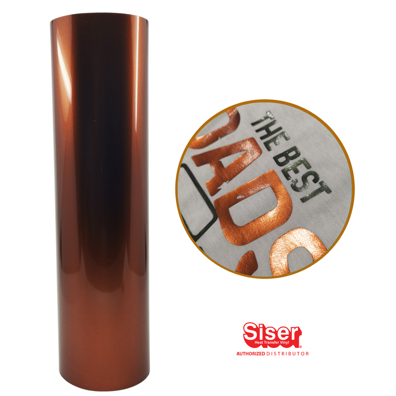 Siser EasyWeed Electric Vinil Textil Térmico | Cobre | Copper | Ancho 12"
