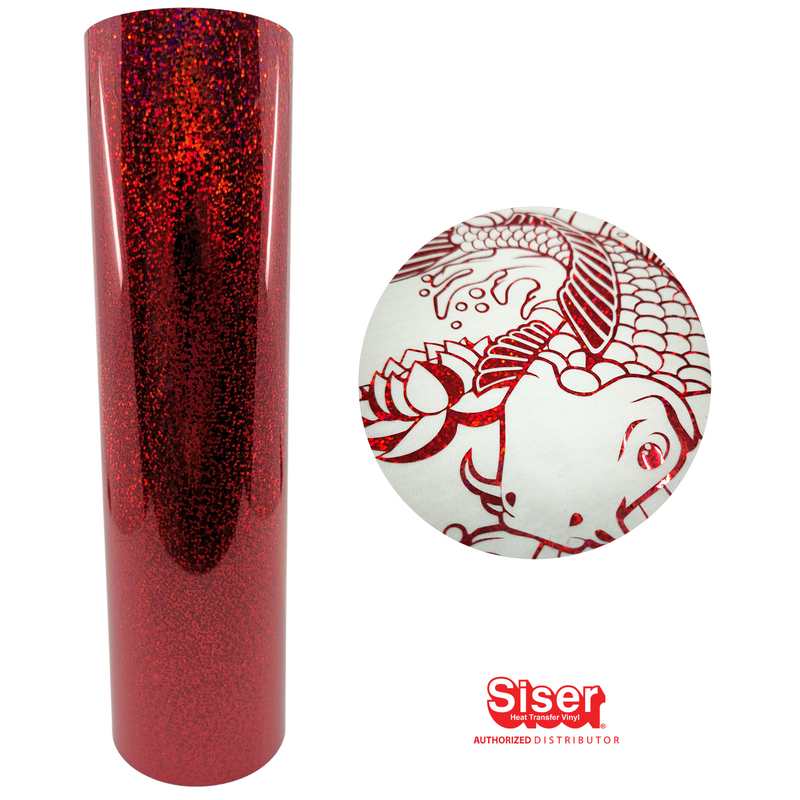 Siser Holographic® Vinil Textil Térmico | Rojo | Red