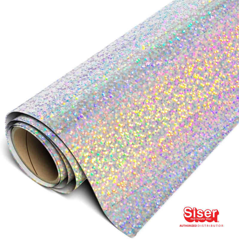 Siser Holographic® Vinil Textil Térmico | Plateado | Silver | Ancho 12"