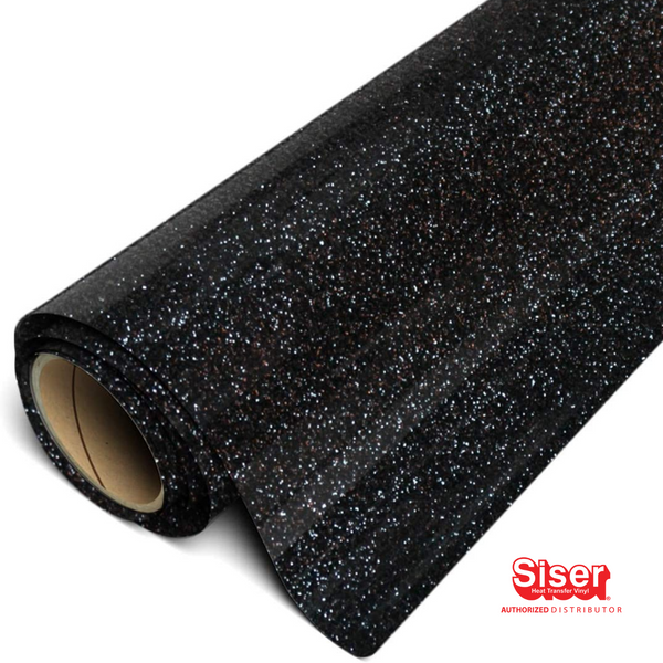 Siser Glitter® Vinil Textil Térmico | Negro | Black