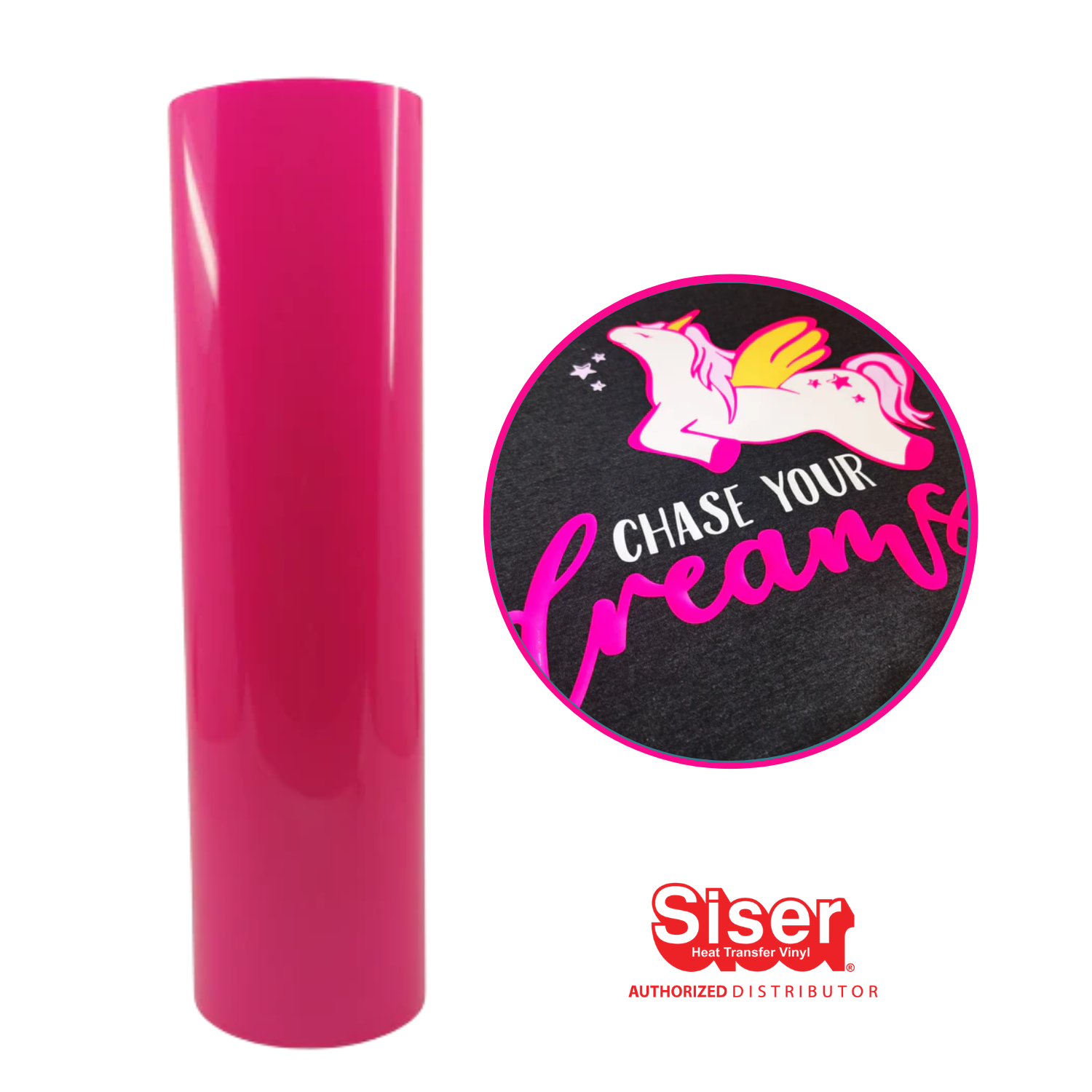 Siser EasyWeed Vinil Textil Térmico | Neon Raspberry | Ancho 12"