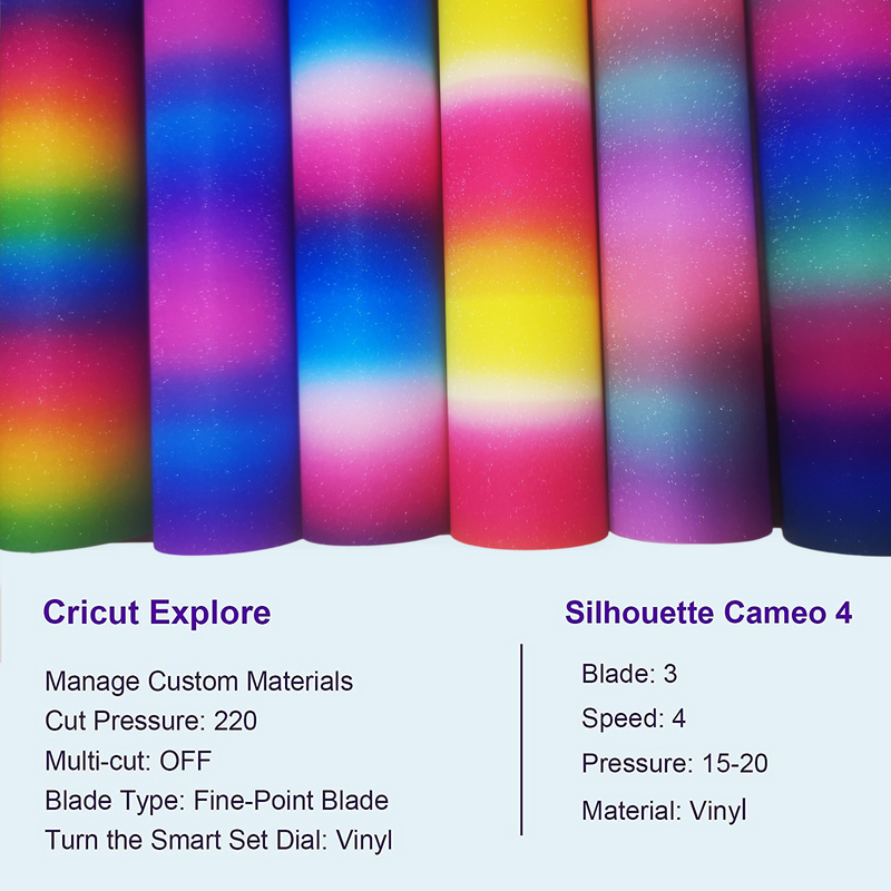 Bundle Pack | Vinil Adhesivo Permanente | Rainbow Stripes | 6 pies
