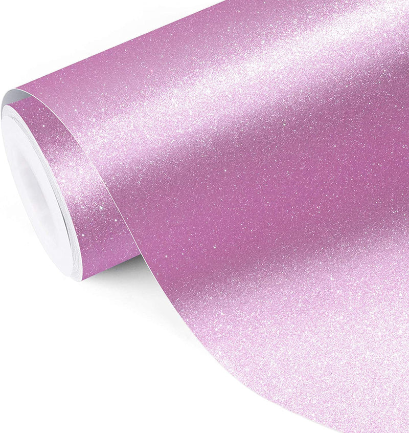 Vinil Adhesivo | Permanente | Galaxy Glitter Pink | Ancho 12"