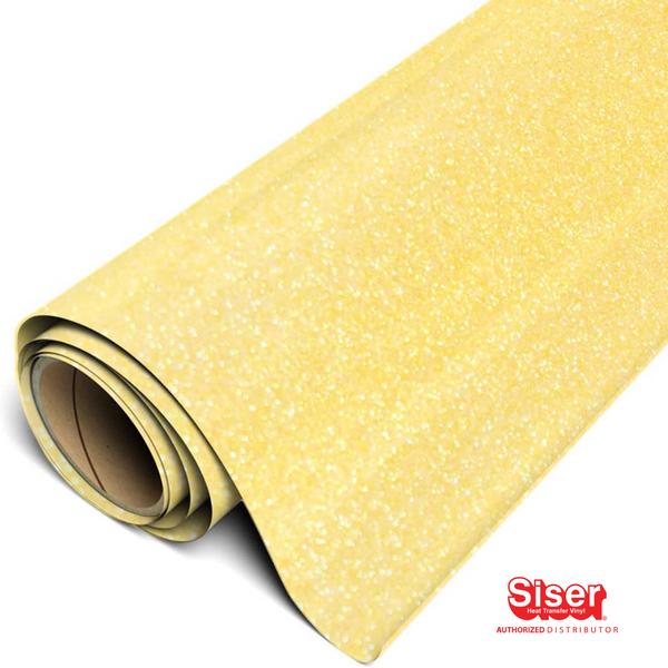 Siser Glitter® Vinil Textil Térmico | Lemon Sugar | Amarillo Pastel