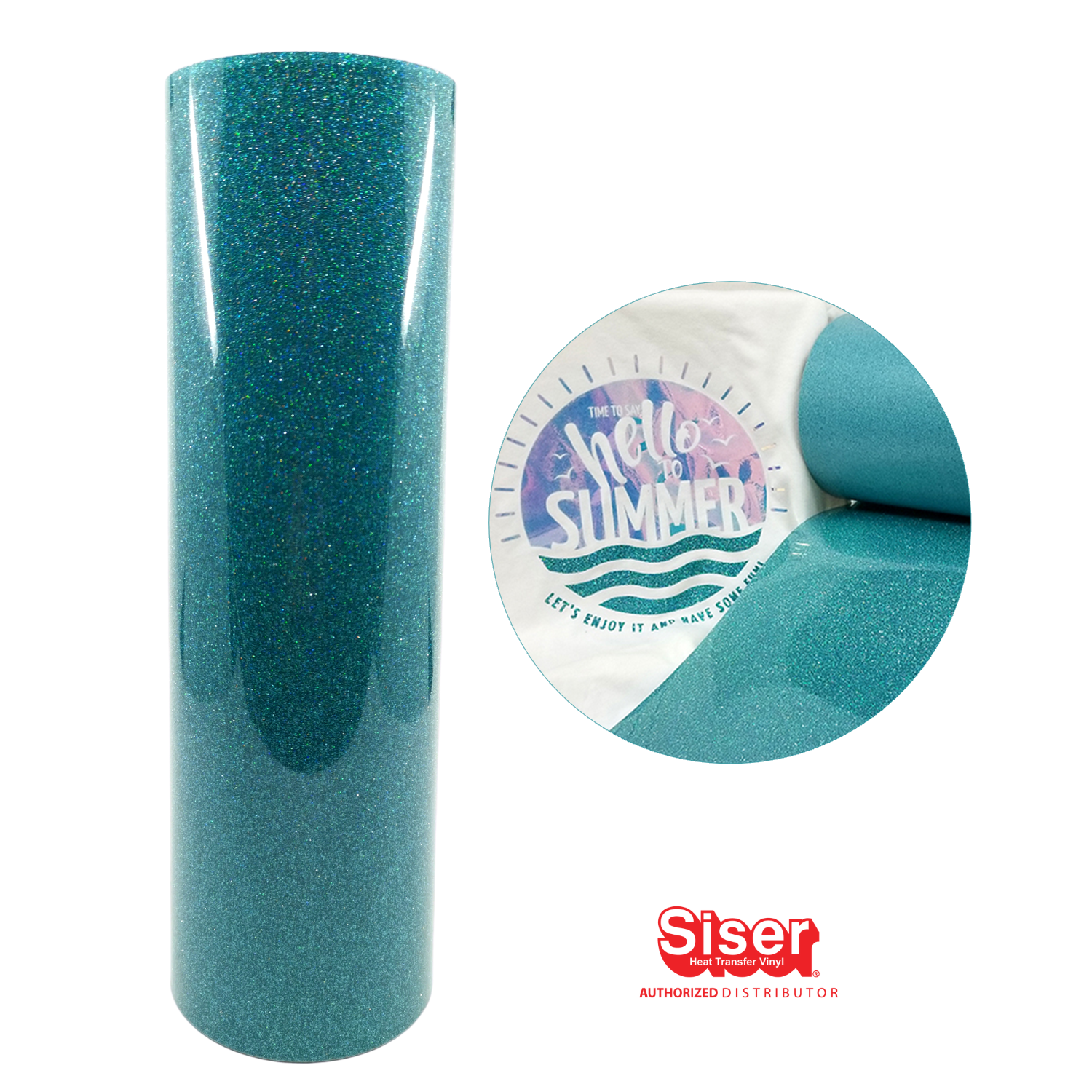 Siser Glitter® Vinil Textil Térmico | Turquesa | Beach Blue