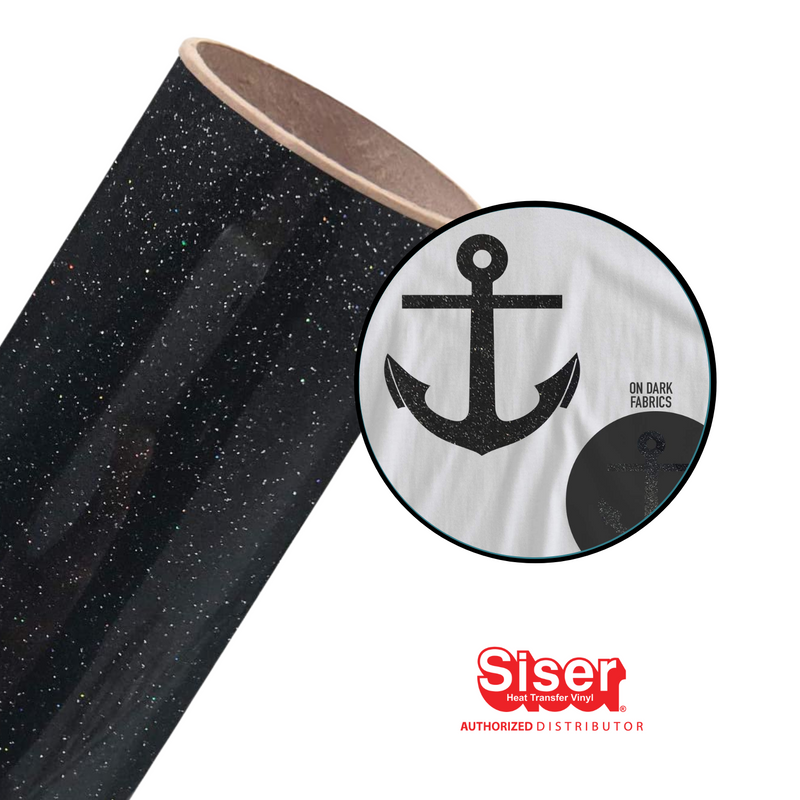 Siser Glitter® Vinil Textil Térmico | Negro Arcoiris | Galaxy Black